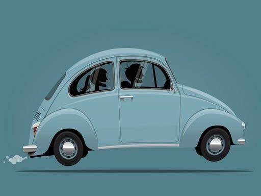 Vintage Sports Car Difference Online Coloring Game
