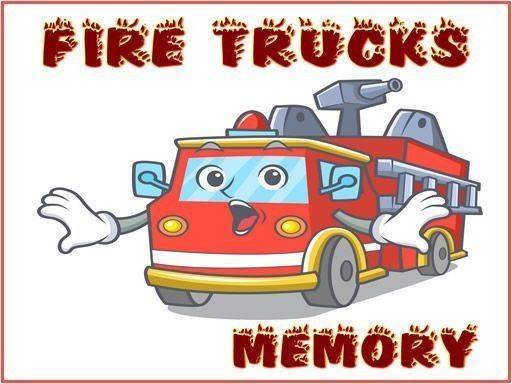 Fire Trucks Memory Game Online - Puzzle Game