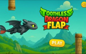 Toothless Dragon Flap - Endless Dragon Flying Game - Ludoryx free online game